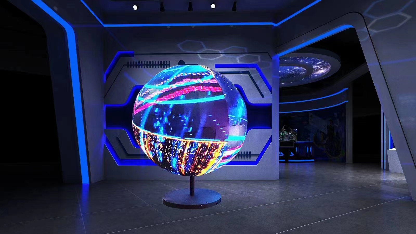 P2.5 Spherical Display in Movie Theater